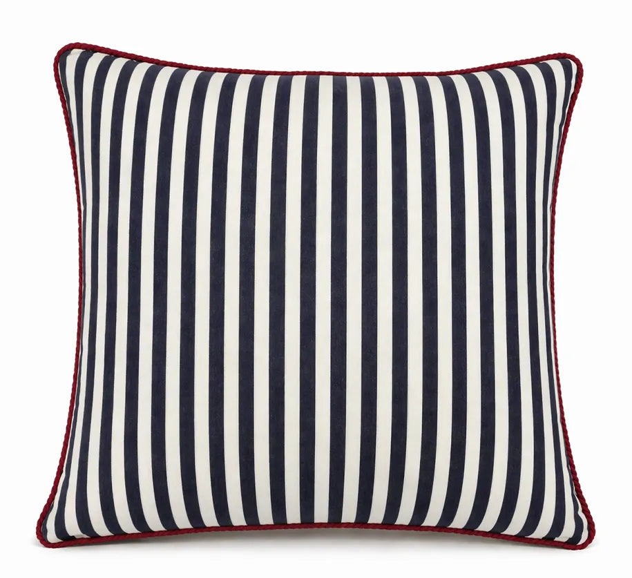 Allegria - capa de almofada listras azul marinho