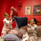 Allegria - capa de almofada retângular com babado azul marinho