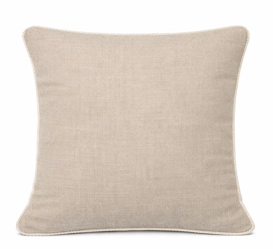 Not so serious - capa de almofada em linho bege