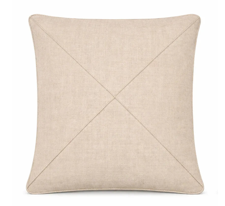 Not so serious - capa de almofada em linho detalhe x bege