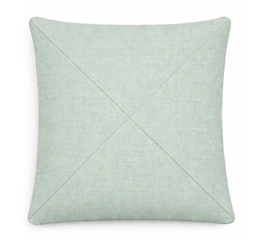 Not so serious - capa de almofada em linho detalhe x verde